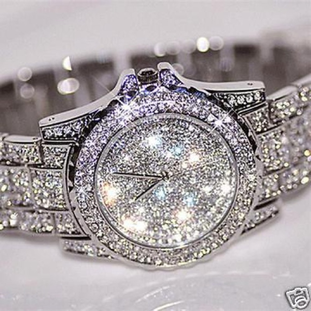 Crystal Rhinestone Lady Quartz Watch - Picture 2 of 5